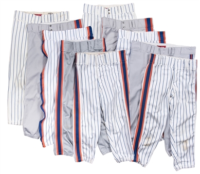 Lot of (10) 1980s New York Mets Game Used Pants 